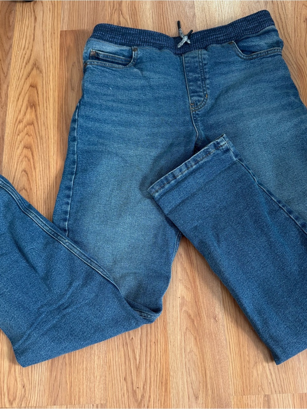 Blue Women’s Knit-Waist Lined Jeans